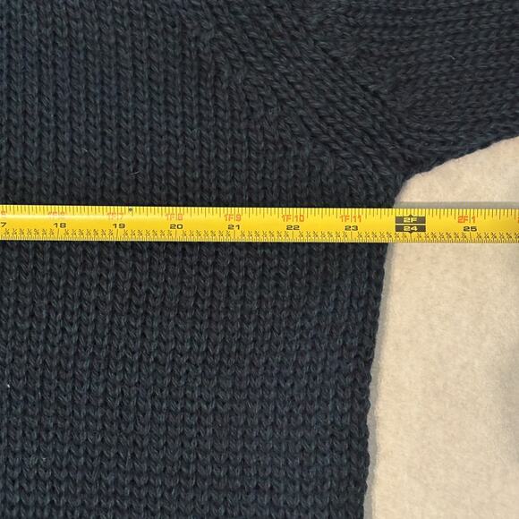 Aran Crafts Unisex Crewneck Deep Green & Blue Color XXL Thick Chunky 100% Wool - Picture 3 of 6